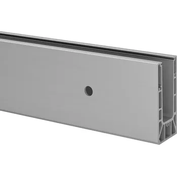 Zábradlí Easy Glass Smart Eco, základní profil, boční montáž délka 5000 mm, s předvrtanými otvory, hliník, matný stříbrný efekt