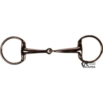 Udidlo pro koně Oliva 1x lomená HKM -ROSEGOLD 16 MM- - 14,5cm