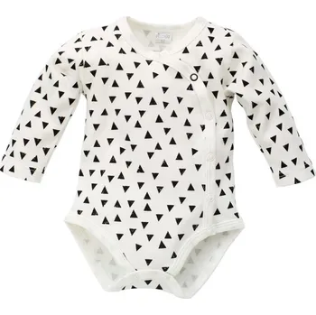 Kojenecký body PINOKIO Happy Day Zavinovací body s dlouhým rukávem Triangles Velikost (od výrobce): 68