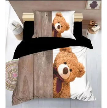 Povlečení POVLEČENÍ S 3D EFEKTEM 140x200/70x90cm - MEDVÍDEK I.