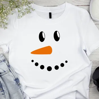 Dámské tričko - Sněhulák Barva: Bílá, Velikost: 2XL