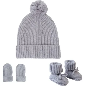 Kojenecké oblečení LODGER Novorozenecký zimní set Folklore Merino Wool Drizzle 3 - 6 měsíců