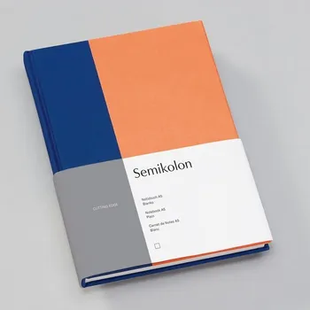 Semikolon Cutting Edge Notebook A5 kobaltová/ broskvová