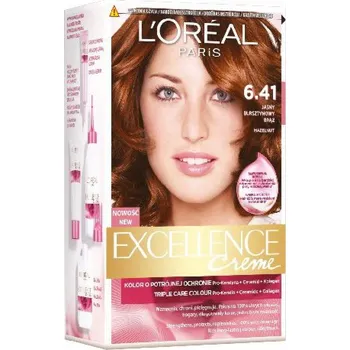 Barva na vlasy L Oreal Paris Excellence Creme Coloring Cream 6.41 Světle jantarově hnědá