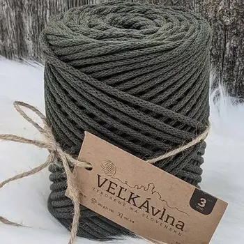 Příze Velká vlna Špagát 3mm Mořská řasa (Špagátová příze 3mm Morská riasa)