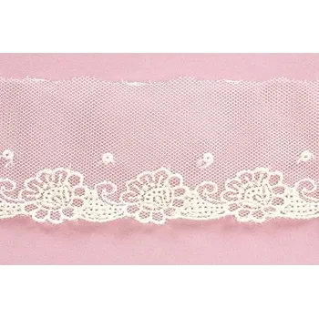 Stuha Krajka metr. TYL BÍLÁ RG16334001 - Bílá, 35 mm