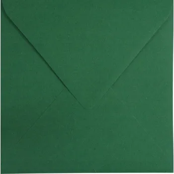 Obálka Čtvercové obálky Kreative Emerald zelené 25 Ks.