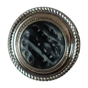 Knoflík Knoflík dámský DILL 72086 MODRÝ PLASTOVÝ - Tm.modrý, 15mm