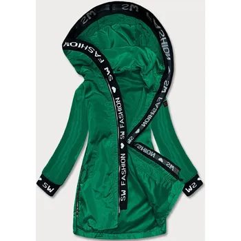 Tenká zelená dámská bunda s ozdobnou lemovkou (B8145-10) odstíny zelené M (38)