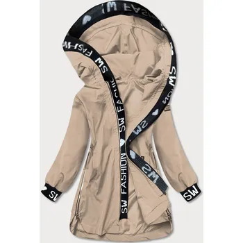 Jednoduchá béžová dámská bunda (B8018-12) odstíny béžové S (36)