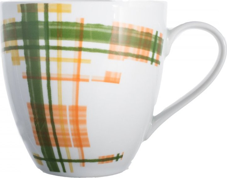 Porcelánový hrnek, Thun, KLARA, Barevné pruhy, 670 ml