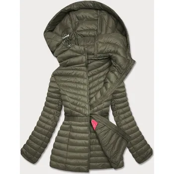 Vypasovaná dámská bunda v khaki barvě (GT-212) odstíny zelené M (38)