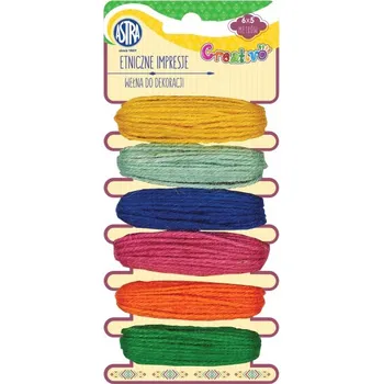 CREATIVO Dekorační šňůrky 6 x 5m VLNA, 335118006