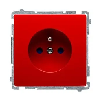Elektrická zásuvka Simon BMGZ1.01/22 Zásuvka jednonásobná s uzemněním, 16 A, červená