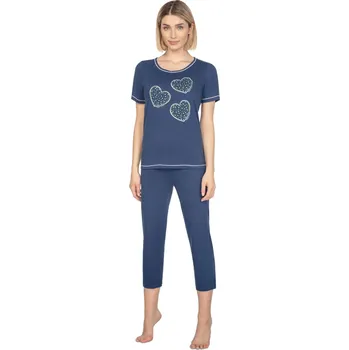 Pánské pyžamo Dámské pyžamo 667 dark blue plus - REGINA tmavě modrá XXL