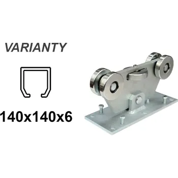 Pohon brány Vozík pro posuvnou bránu s 5 rolemi pro C-profil 140x140x6 (C395-3G)