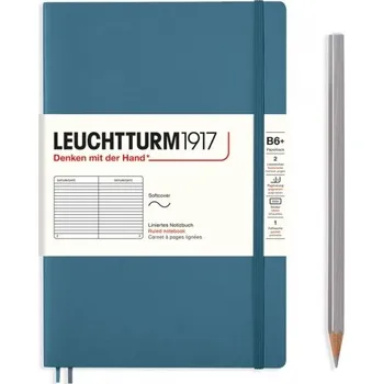 Blok Stone Blue, Paperback (B6+), 219 p., ruled