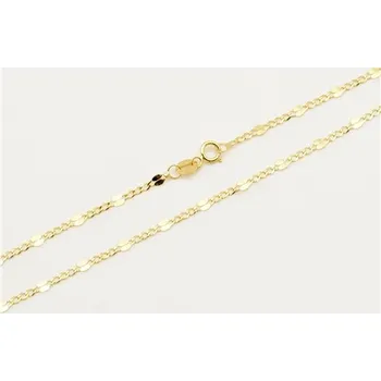 Řetízek Řetízek ze žlutého zlata figaro kávové zrno 50 cm ZLR1527F + DÁREK ZDARMA