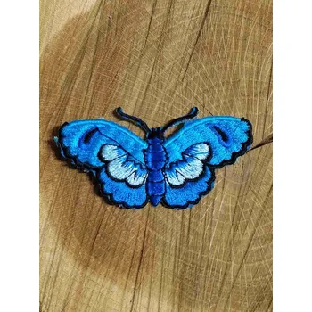 Textilní nažehlovací páska Nažehlovačka motýl / můra barva tyrkys