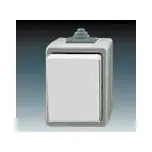 ABB 3553-06929 S Přepínač střídavý IP 44, šedá