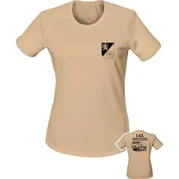 Dámské tričko Dámské funkční tričko 143. zásobovací prapor (Lipník nad Bečvou) - T815 8x8 - písková