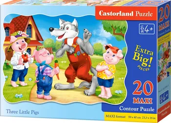 Puzzle Castorland Tři prasátka 20 dílků