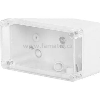 Elektroinstalační krabice Famatel 68051 Krabice SolidBox IP65, 135x74x72mm, průhledné víko, hladké boky