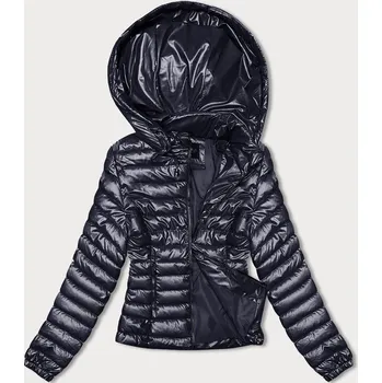 Tmavě modrá dámská prošívaná bunda s kapucí (16M9106-215) odstíny modré S (36)