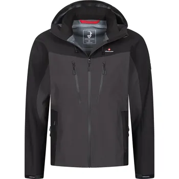 Cyklistická bunda HÖHENHORN Extra voděodolná outdoorová pánská bunda HOHENHORN Thabor Barva: Černo šedá, Velikost: L