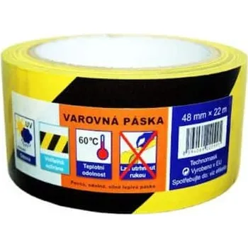 Lepicí páska Výstražná lepící PVC páska 50mmx22m, žlutočerná