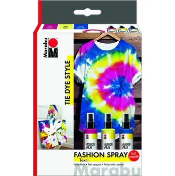 Výtvarná sada Marabu Sada barev na textil ve spreji - Tie Dye Style