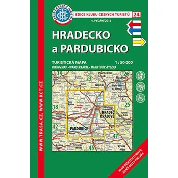 Cestování Hradecko, Pardubicko/KČT 24 1:50T Turistická mapa