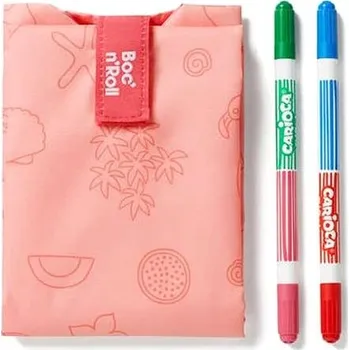 Svačinový box Roll´eat Boc'n'Roll obal na svačinu - Paint Flamingo