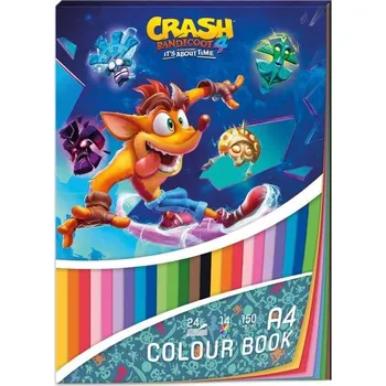 Blok barevných papírů A4 - Crash Bandicoot