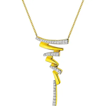 Náhrdelník Zlatý náhrdelník s diamanty - 0,09 ct - ryzost 585 - 214.122