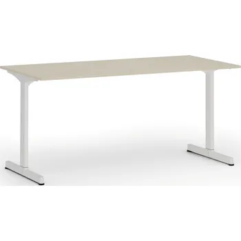 Psací stůl B2B Partner Kancelářský stůl PRIMO BETA, 160x80 cm, bílá podnož, bříza