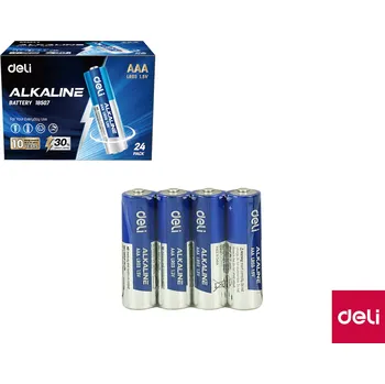 Článková baterie Baterie alkalická AAA mikrotužková LR03, 4ks DELI E18507