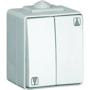 vypínač ELKO EP 48281 CCZ - šedá Žaluziový tlač. vypínač - dvojitý