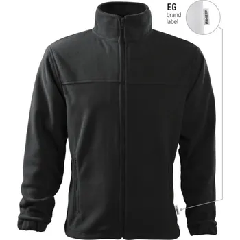 Pánská mikina RIMECK Mikina Jacket 501 na zip, fleece, pánská MAL-501EG14 M Šedá ebony (s labelem)