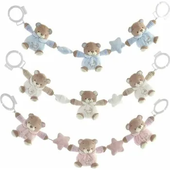 Panenka Plyšák DKD Home Decor Bílá Polyester Celeste Světle růžová (3 ks) (63 x 6 x 9 cm)