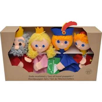 maňásek Moravská Ústředna Brno Maňásci Královská rodina 18,5 cm 4 ks