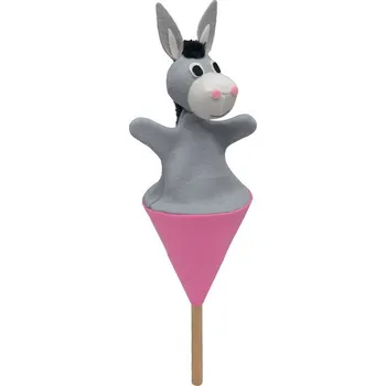 plyšák Osel 22 cm, kornoutový maňásek