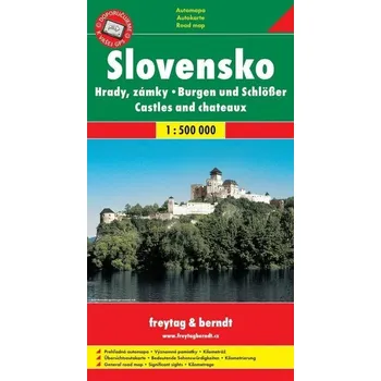 Cestování Slovensko hrady a zámky automapa 1:500 000