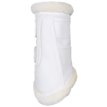 Koňské kamaše Kentaur Drezurní kamaše bílé s bílým beránkem Full