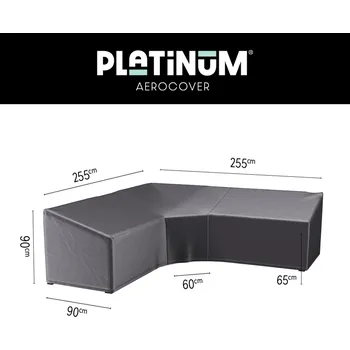 Krycí plachta 255/255x90x65/90 cm Trapeze- ochranný kryt na zahradní rohovou sedačku AeroCover 7955