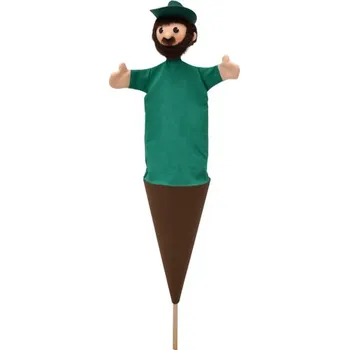 plyšák Myslivec 55 cm 3v1, kornoutový maňásek