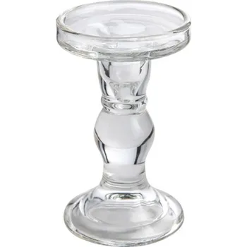 Svícen Svícen DUAL skleněný strojní výroba d9x14cm