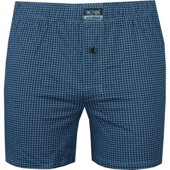 Boxerky Pánské Boxerky NOVIA M208 modrá kostička Velikost: L