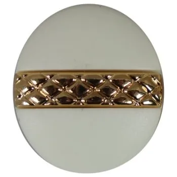 Knoflík Knoflík dámský DILL 320234 BÍLÝ PLASTOVÝ - Bílá, 18mm