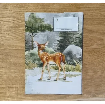 Obal na sešit Nebe doma Látkový barevný obal - zvířátka v lese - A4, A5 De Luxe na knihu, učebnici, sešit, slabikář (univerzální) Velikost: A5, Motiv: Koloušek